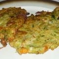Tortillitas de calabacín y palitos de cangrejo