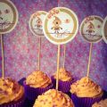 Cupcakes de mora y nata para Halloween