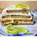 PASTEL  FRÍO DE LIMÓN Y GALLETAS SIN HORNO