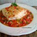 Bacalao con salsa mediterranea