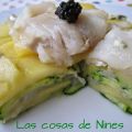 MILHOJAS DE BACALAO MANZANA Y CALABACÍN