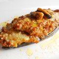 Berenjena rellena de verduras con merluza y[...]