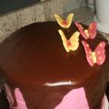 Chocolate, vainilla & strawberry cake