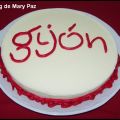 Tarta dedicada a Gijón