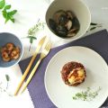 Arroz rojo con shiitake, gambas especiadas y[...]