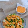 Verduras al vapor con salsa de tomates y[...]