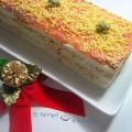 Pastel frío con salmón ahumado