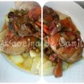 Jamoncitos de pollo con jamón y champiñones