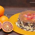 Tarta de chocolate y naranja sanguina