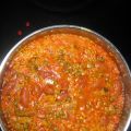 Arroz con costilla y salchichas