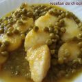 CAZÓN CON GUISANTES EN AMARILLO