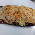 Berenjenas rellenas de pollo y champiñones