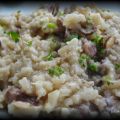 Risotto de calamares con mantequilla de ajo