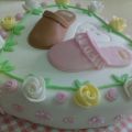 Tarta Aniversario y Modelado Pantuflas