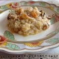 Risotto con setas, gambas y Martini