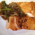 Salmón a la plancha con Verduras a la Miel