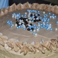 Vanilla and milk chocolate layer cake!!