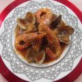 CAZUELA DE CABRACHO CON ALMEJAS Y LANGOSTINOS
