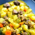 Estofado o guiso a la Jardinera con Jamón