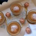 Crema de caramelo con profiteroles