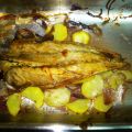 Caballa al horno con patatas
