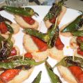 Montadito de chistorra con Pimientos de padron