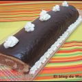 Tronco de castañas y chocolate