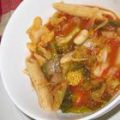 Sopa crema de verduras y fideos