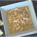 Sopa de pollo y maíz dulce