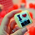 Galletitas de mantequilla decoradas con papel[...]