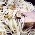 espaguetis con berenjena