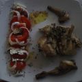 Conejo al horno con ensalada de tomate, cebolla[...]
