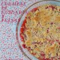 Crumble de ruibarbo y fresas
