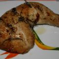 Muslo de pollo al limón y romero.
