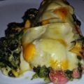 LAGSAÑA DE SALCHICHAS Y ESPINACAS