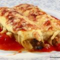 Canelones de rape, mejillones y setas