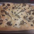 Focaccia con alcachofas confitadas