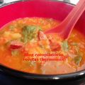 Potaje de acelgas con jamón y chorizo thermomix