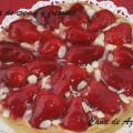 Tarta de crema y fresones