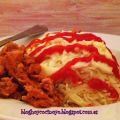 Fideos rápidos con queso y atún.
