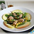 ENSALADA DE ATÚN Y MANZANA CON VINAGRETA PICANTE