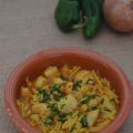 Fideos con Pescadilla y Langostinos.