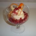 Sorbete de mandarina con granada