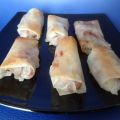 Rollitos de bacon con queso de cabra y dátiles