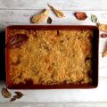 Crumble de granada y manzana