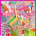 Easter fondant glass toppers