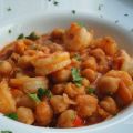 Garbanzos con langostinos