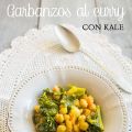 Garbanzos al curry con kale