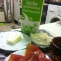 Tapas de jamón con bechamel