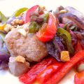 solomillo  con salteado de verduras